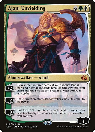 Ajani Unyielding (AER, Near Mint,)