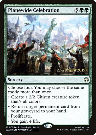 Planewide Celebration (PRE, Lightly Played, Foil)