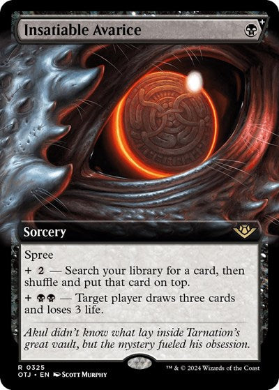 Insatiable Avarice (Extended Art) (OTJ, Near Mint,)