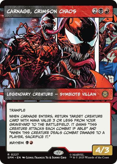 Carnage, Crimson Chaos (Borderless) (SPM, Near Mint, Foil)