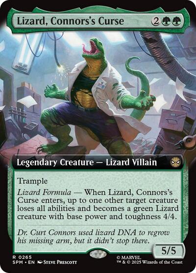 Lizard, Connors's Curse (Extended Art) (SPM, Near Mint, Foil)