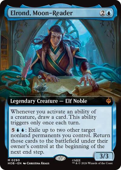 Elrond Moon Reader Extended Art (HOB, Near Mint,)