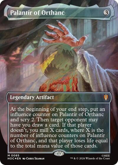 Palantir of Orthanc (Borderless) (Surge Foil) (HOC, Near Mint, Foil)
