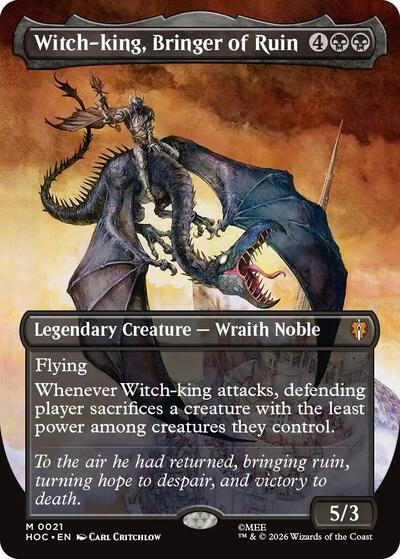 Witch-king, Bringer of Ruin (Borderless) (HOC, Near Mint,)