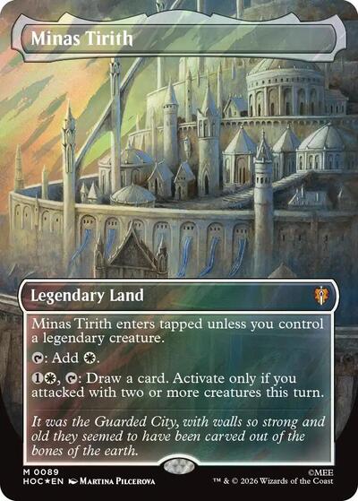 Minas Tirith (Borderless) (Surge Foil) (HOC, Near Mint, Foil)