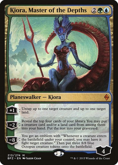 Kiora Master of the Depths (BFZ, Near Mint,)