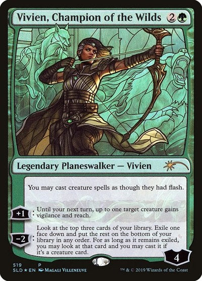 Vivien, Champion of the Wilds (Stained Glass) (SLD, Near Mint, Foil)