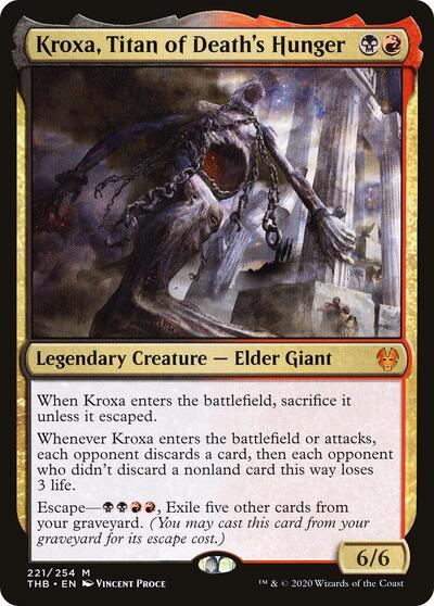 Kroxa, Titan of Death's Hunger (THB, Lightly Played, Foil)