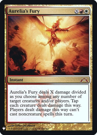 Aurelia's Fury (LIST, Lightly Played, Foil)