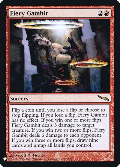 Fiery Gambit (LIST, Lightly Played, Foil)