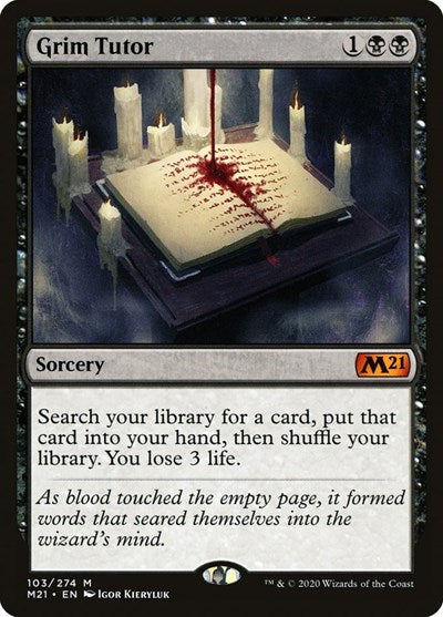 Grim Tutor (M21, Lightly Played,)