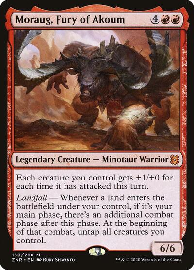 Moraug Fury of Akoum (ZNR, Lightly Played,)