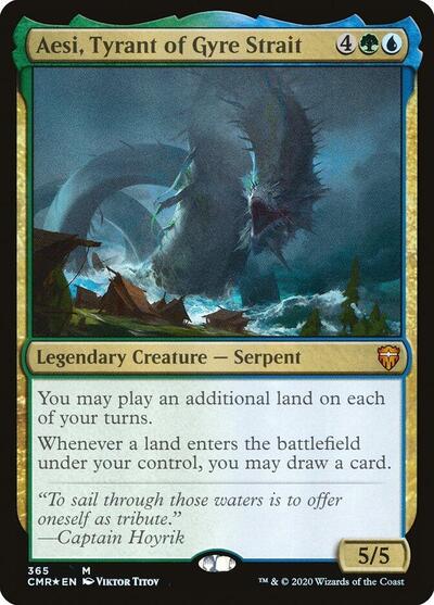 Aesi Tyrant of Gyre Strait (CMR, Lightly Played, Foil)