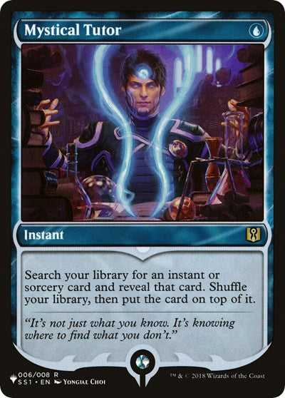 Mystical Tutor (LIST, Lightly Played,)