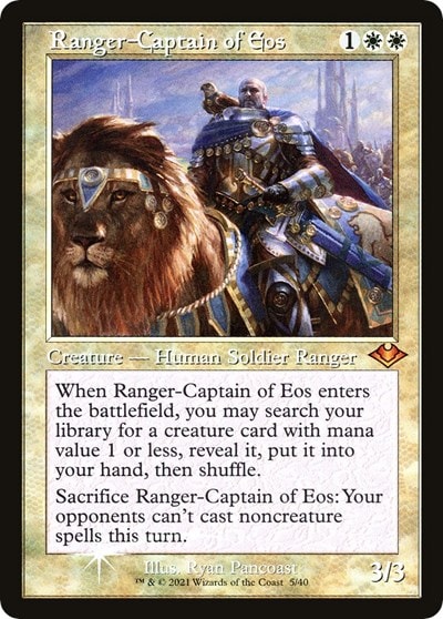 2019 Magic: The Gathering: Modern Horizons (MH1) - Ranger Captain of Eos Retro Frame (#5, Mythic Rare) (Foil, Lightly Played)