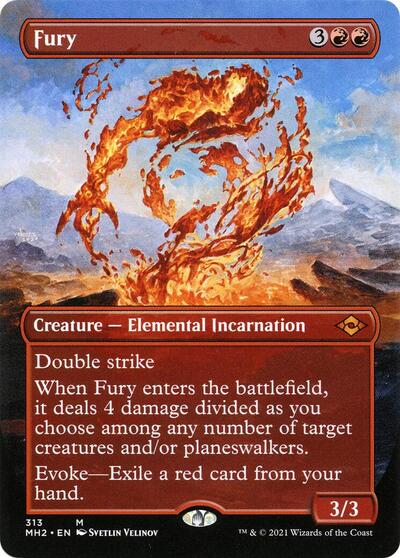 Fury Borderless (MH2, Lightly Played,)