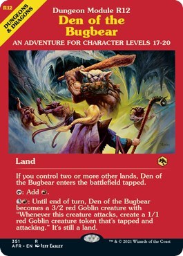 Den of the Bugbear Dungeon Module (AFR, Near Mint, Foil)