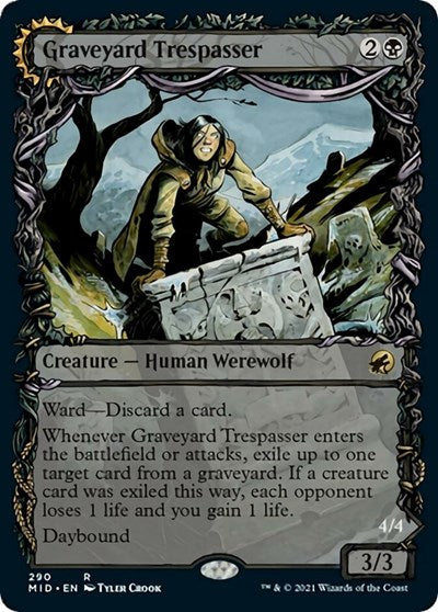Graveyard Trespasser (Showcase) (MID, Near Mint,)