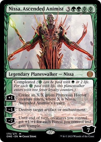 Nissa Ascended Animist (ONE, Lightly Played,)