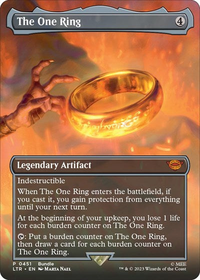 The One Ring (Borderless) (LTR Bundle) (UMP, Lightly Played, Foil)
