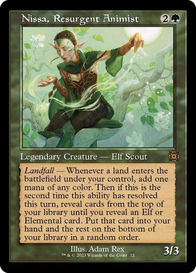 Nissa Resurgent Animist Retro Frame (MAT, Lightly Played, Foil)