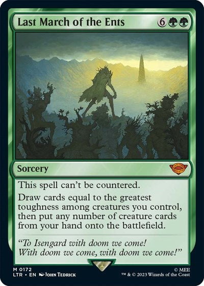 Last March of the Ents (LTR, Lightly Played, Foil)