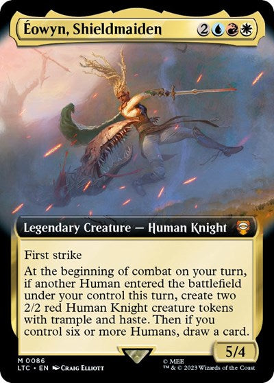 Eowyn Shieldmaiden Extended Art (LTC, Lightly Played, Foil)
