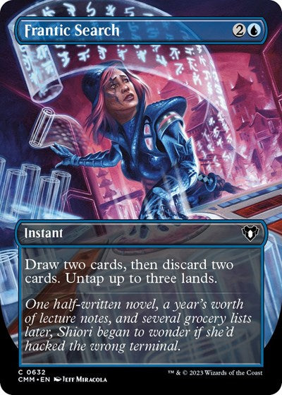 Frantic Search (Borderless) (CMM, Near Mint, Foil)