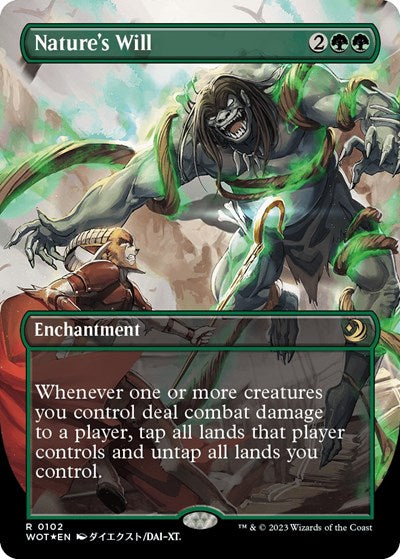 Nature's Will (Anime Borderless) (Confetti Foil) (WOT, Near Mint, Foil)