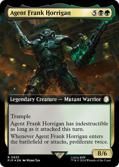 Agent Frank Horrigan Extended Art Surge Foil (PIP, Lightly Played, Foil)