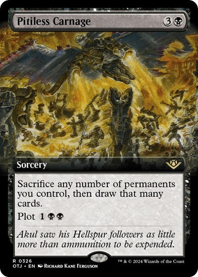 Pitiless Carnage (Extended Art) (OTJ, Near Mint,)