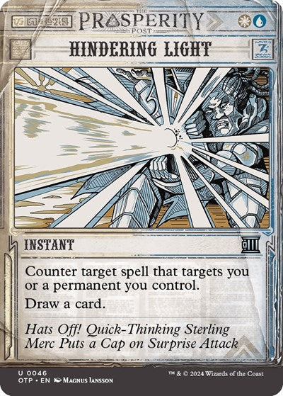 Hindering Light (OTP, Near Mint,)