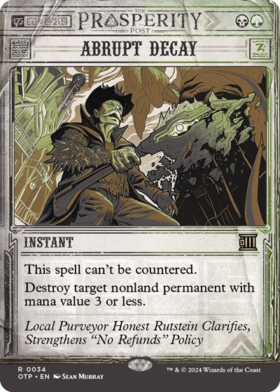 Abrupt Decay (OTP)