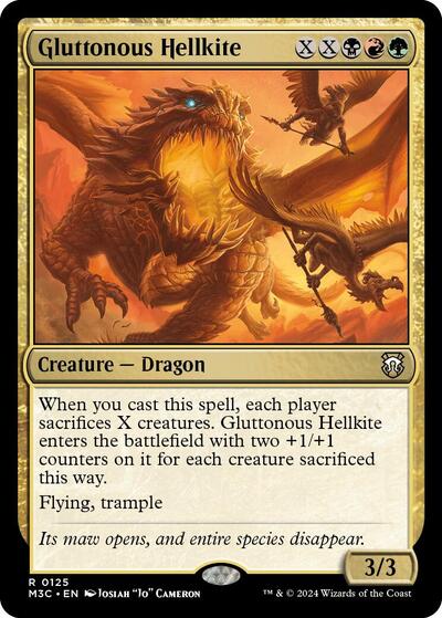 Gluttonous Hellkite (M3C, Near Mint,)