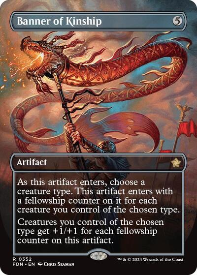Banner of Kinship Borderless (FDN, Lightly Played,)