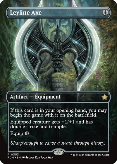 Leyline Axe Borderless (FDN, Near Mint,)