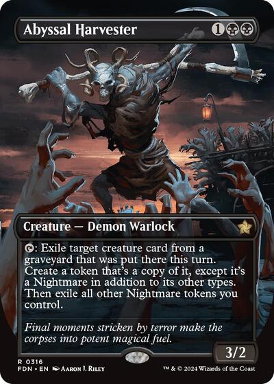 Abyssal Harvester (Borderless) (FDN, Near Mint,)