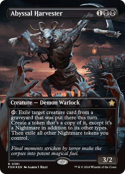 Abyssal Harvester (Borderless) (Mana Foil) (FDN, Near Mint, Foil)