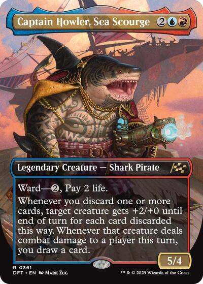Captain Howler Sea Scourge Borderless (DFT, Near Mint, Foil)