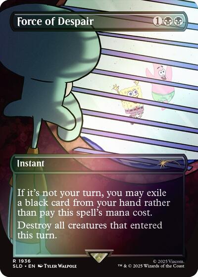 Force of Despair (Rainbow Foil) (SLD, Near Mint, Foil)