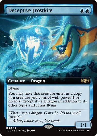Deceptive Frostkite Extended Art (TDC, Near Mint,)