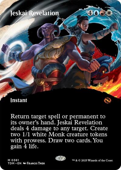 Jeskai Revelation Borderless (TDM, Near Mint,)