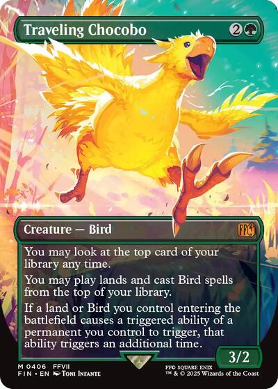 Traveling Chocobo (Borderless) (FIN, Lightly Played,)