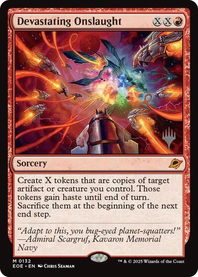 Devastating Onslaught (PPEOE, Near Mint, Foil)