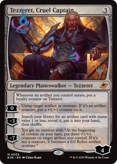 Tezzeret, Cruel Captain (PPEOE, Near Mint,)