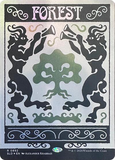 Forest (0892) (Rainbow Foil) (SLD, Near Mint, Foil)