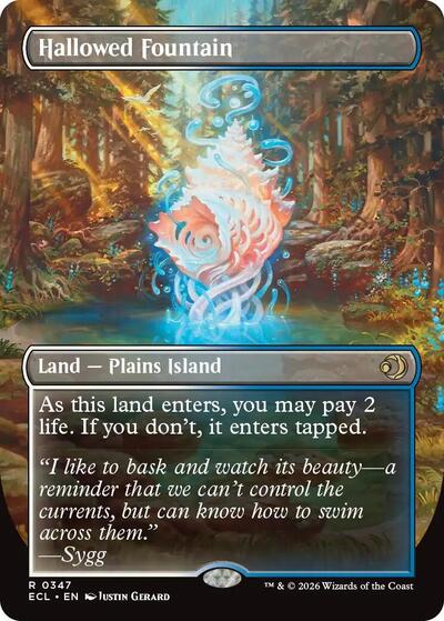 Hallowed Fountain (Borderless) (ECL, Near Mint,)