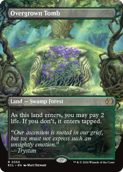 Overgrown Tomb (Borderless) (ECL, Near Mint,)