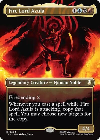 Fire Lord Azula (0334) (Borderless) (TLA, Near Mint, Foil)