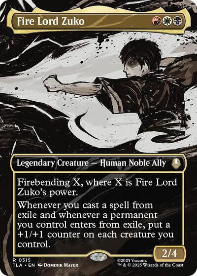 Fire Lord Zuko (Borderless) (TLA, Near Mint, Foil)